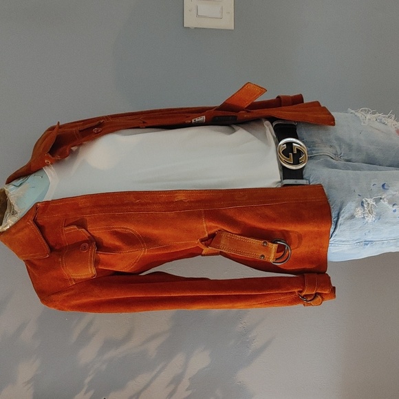 Suede & leathercraft limited Jackets & Blazers - Suede & Leathercraft Vintage Burnt orange suede Jacket S Amazing!